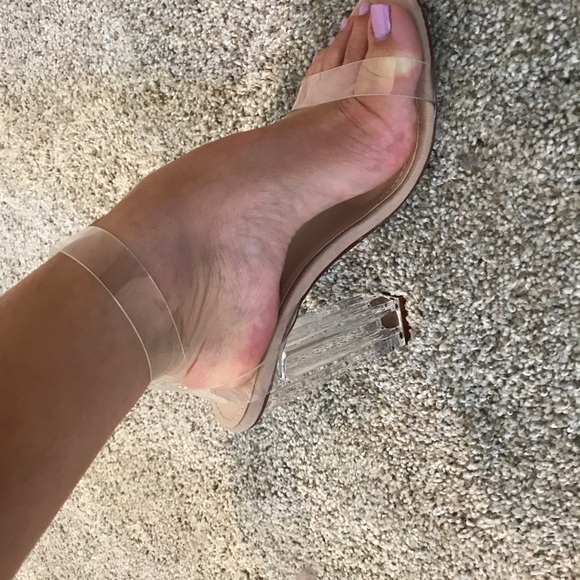 Nude Clear Block Heel - Picture 6 of 6